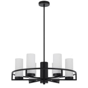 Eamon 6Lts Pendant – Black/Opal Matt