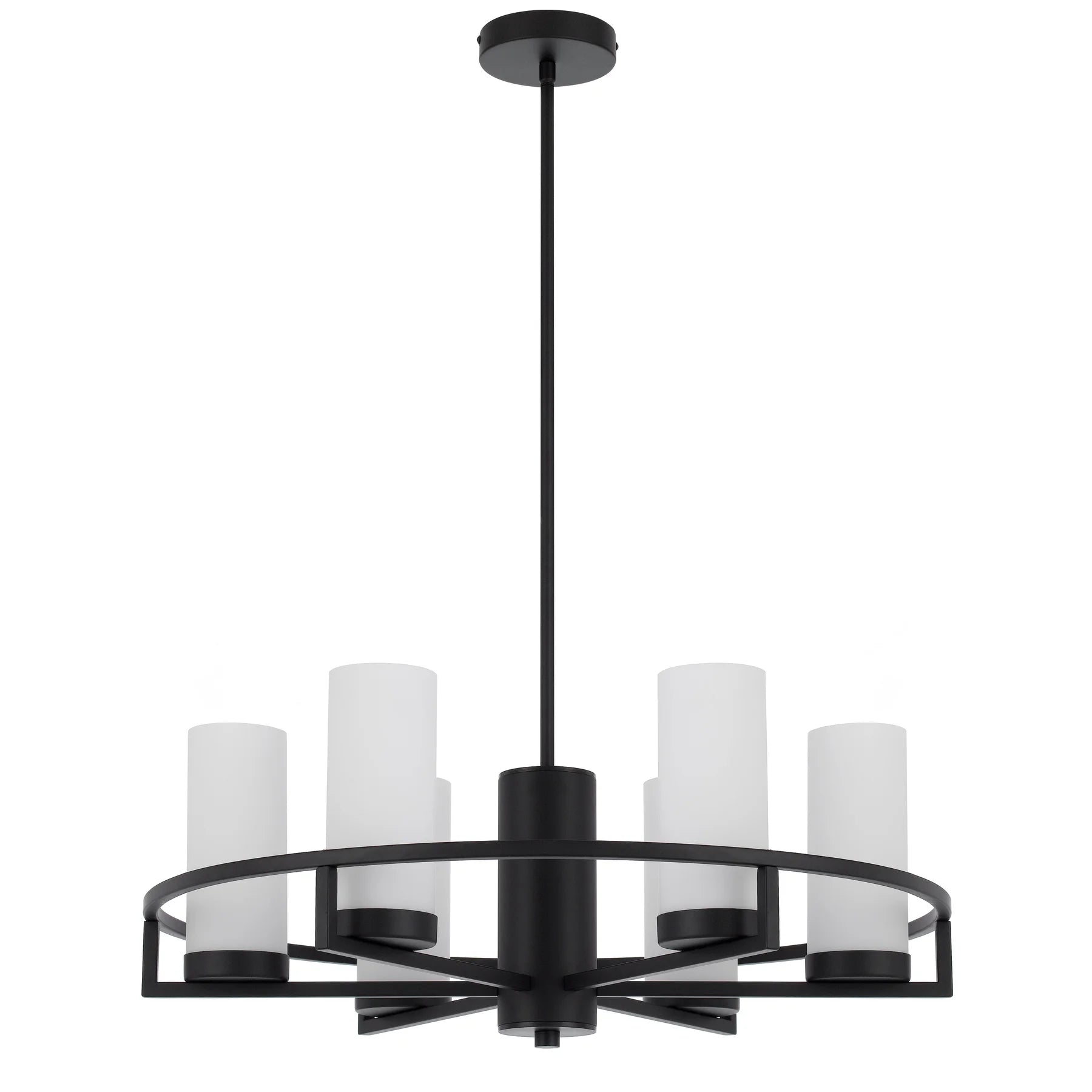 Eamon 6Lts Pendant – Black/Opal Matt