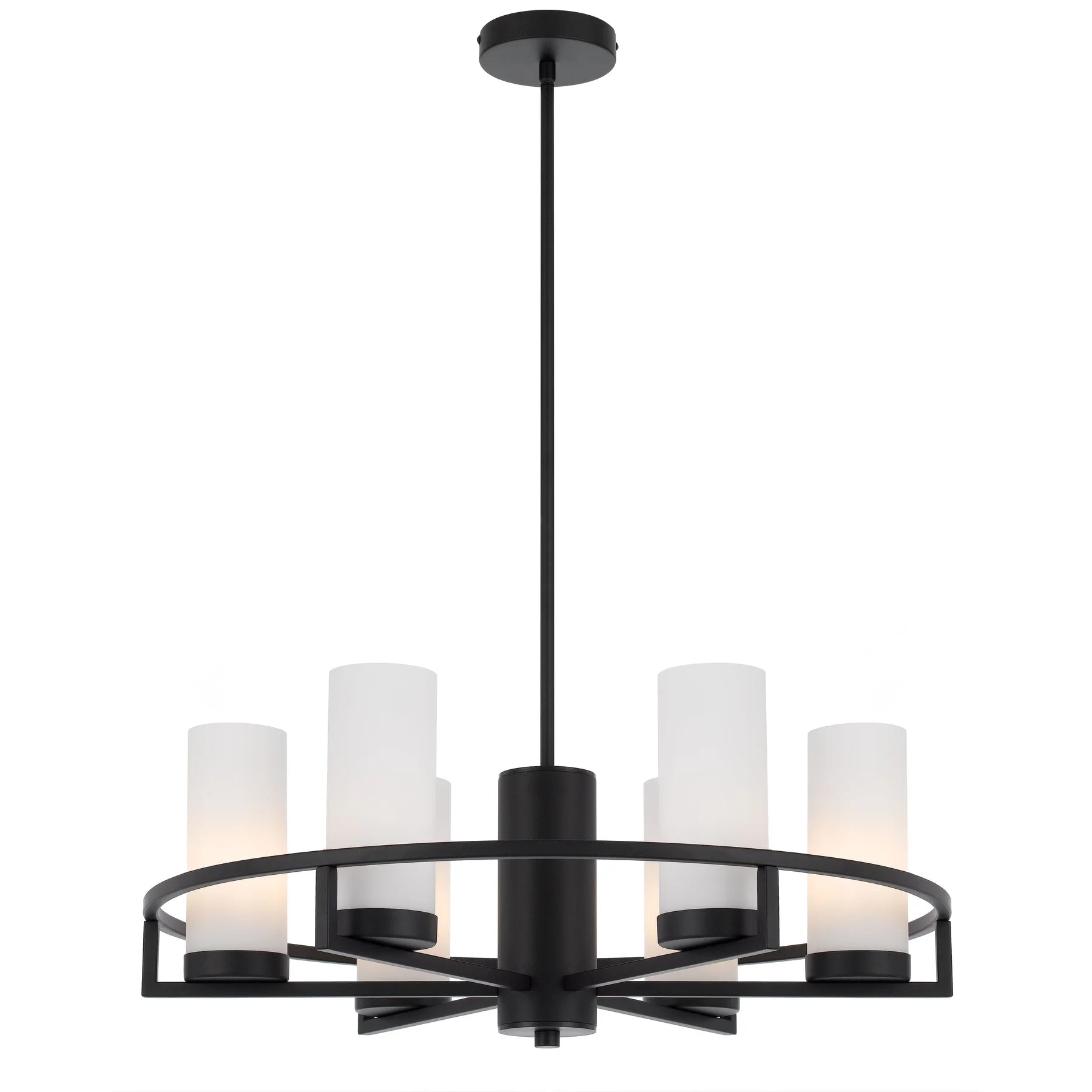 Eamon 6Lts Pendant – Black/Opal Matt