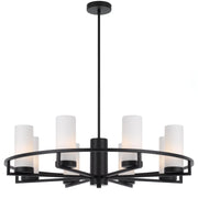 Eamon 8Lts Pendant – Black/Opal Matt