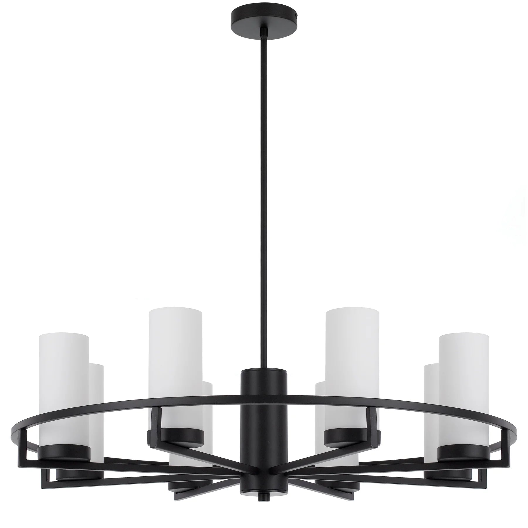 Eamon 8Lts Pendant – Black/Opal Matt