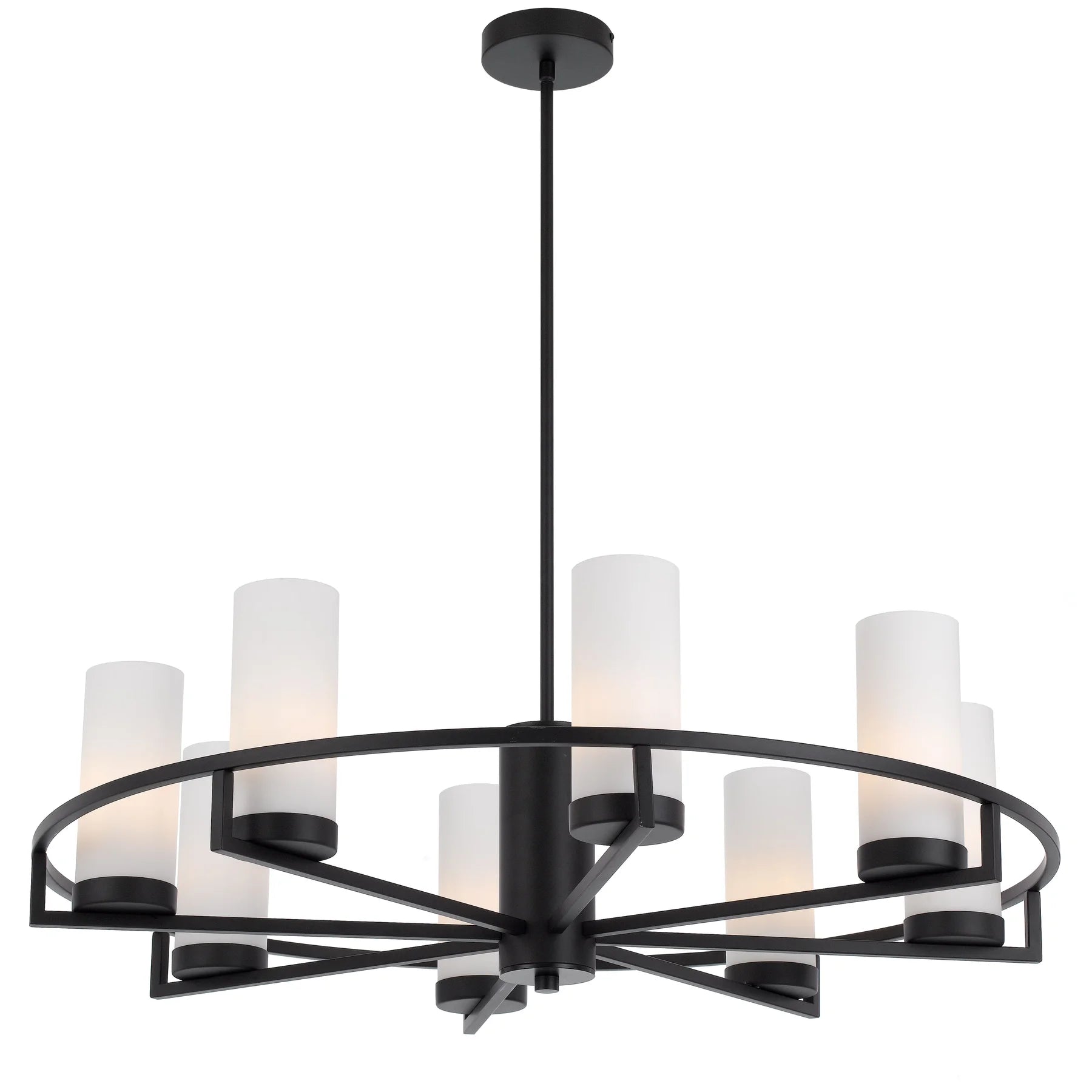 Eamon 8Lts Pendant – Black/Opal Matt
