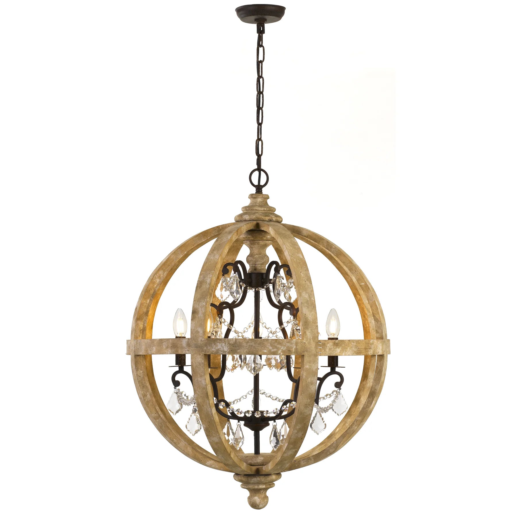 Florin 5 Pendant – Wood/Iron
