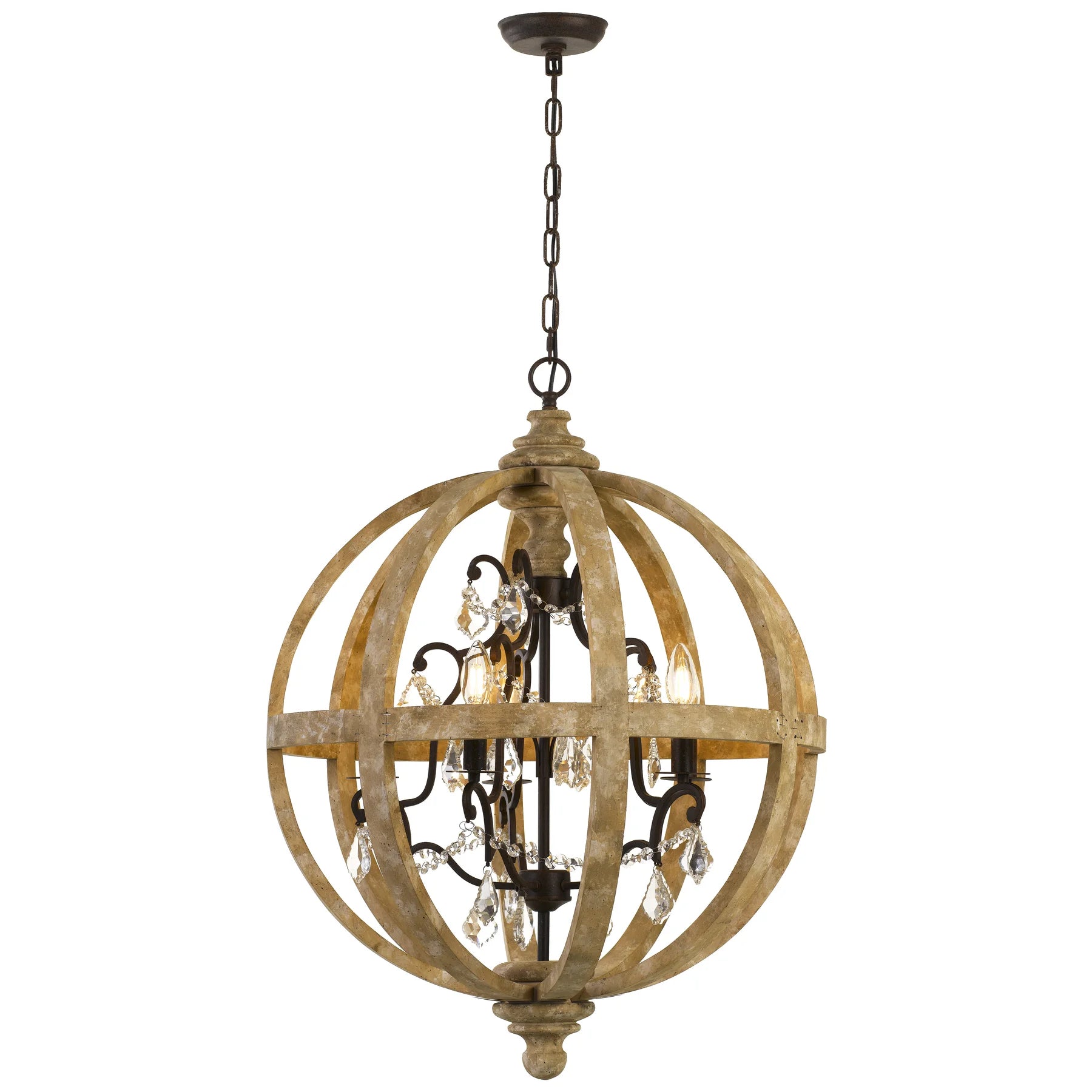 Florin 5 Pendant – Wood/Iron