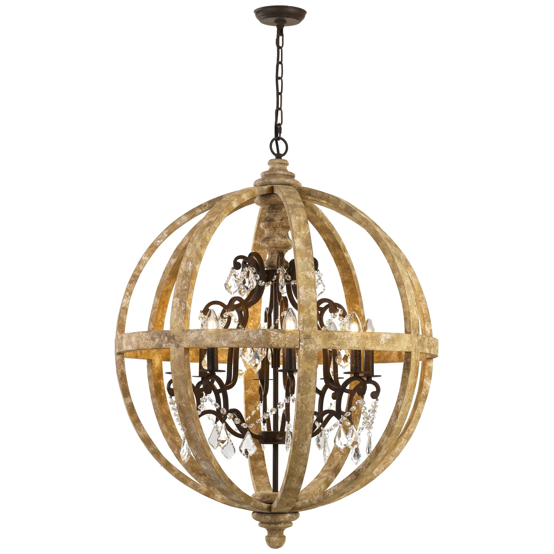 Florin 8 Pendant – Wood/Iron