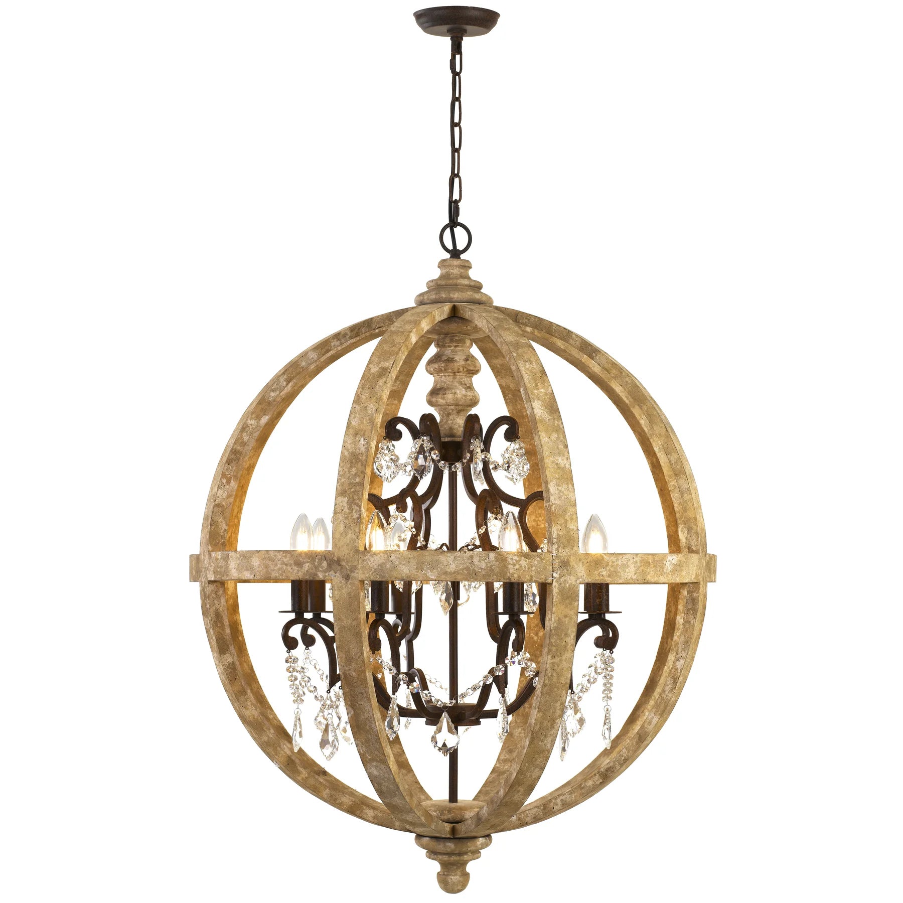 Florin 8 Pendant – Wood/Iron
