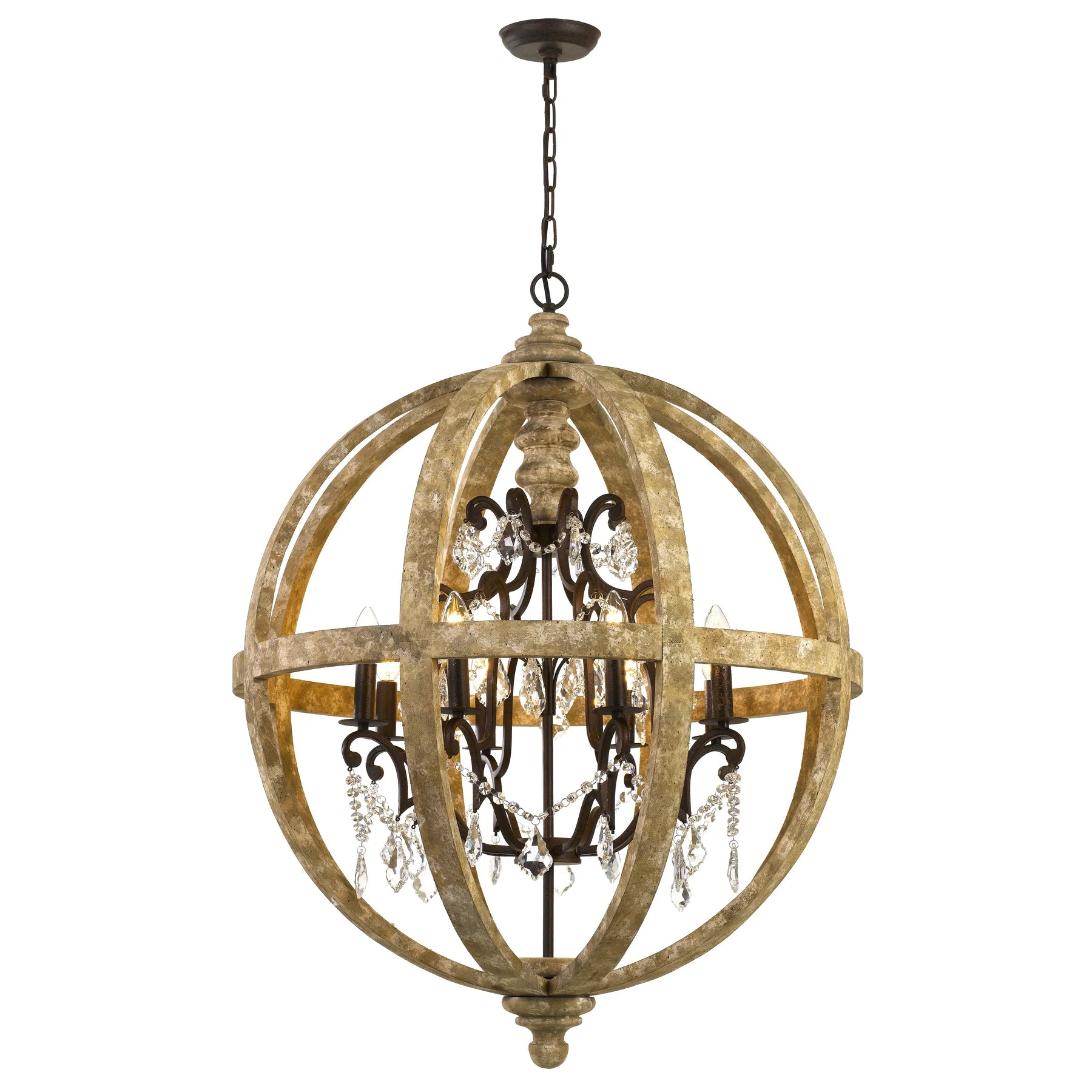 Florin 8 Pendant – Wood/Iron