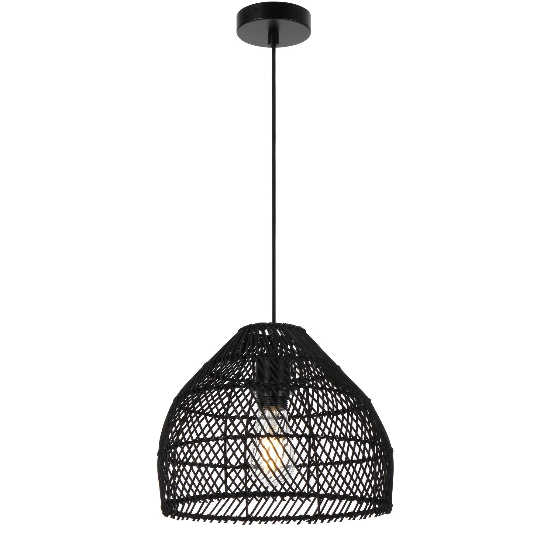 Frya 30 Pendant – Black Rattan