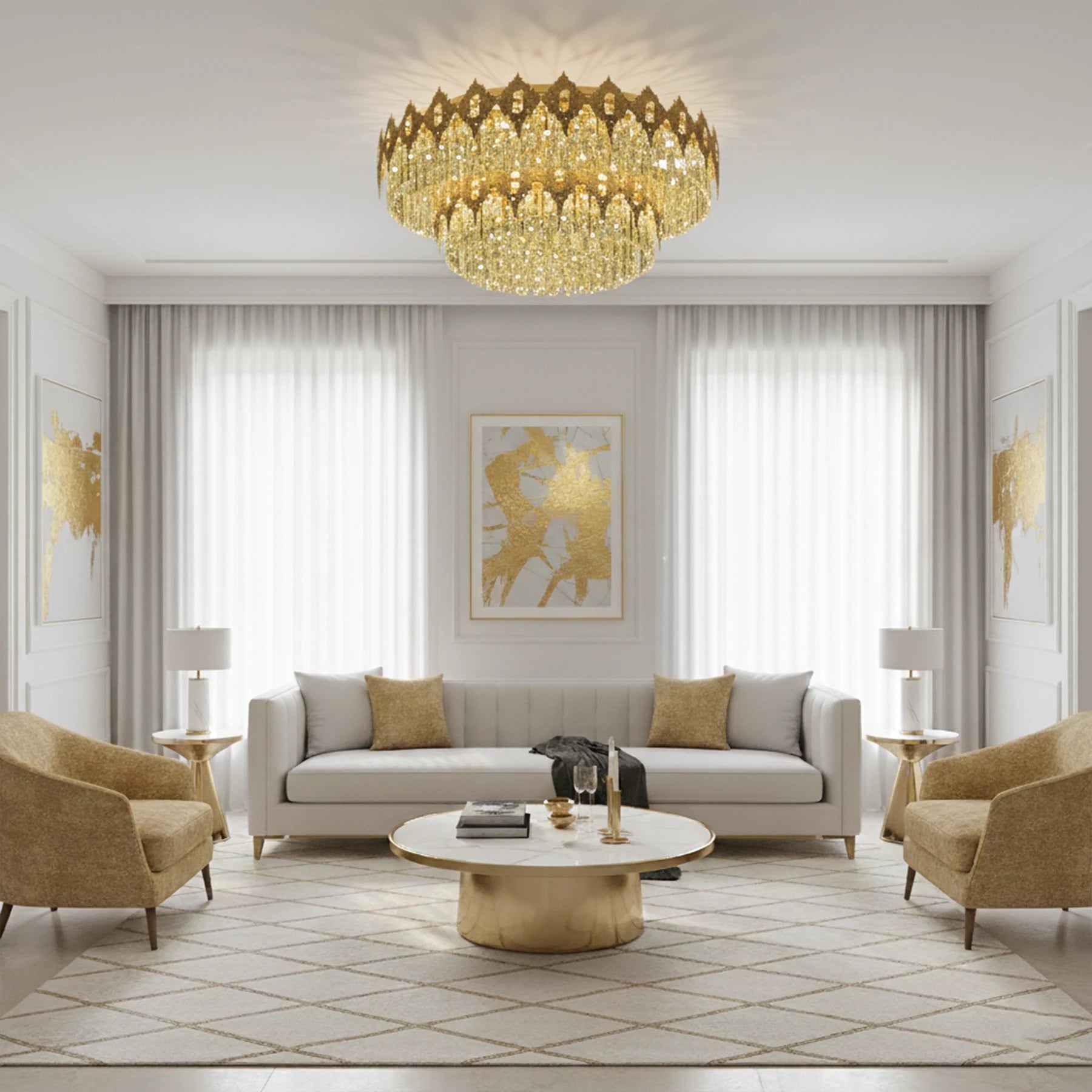 Elysian Grand Crystal Chandelier
