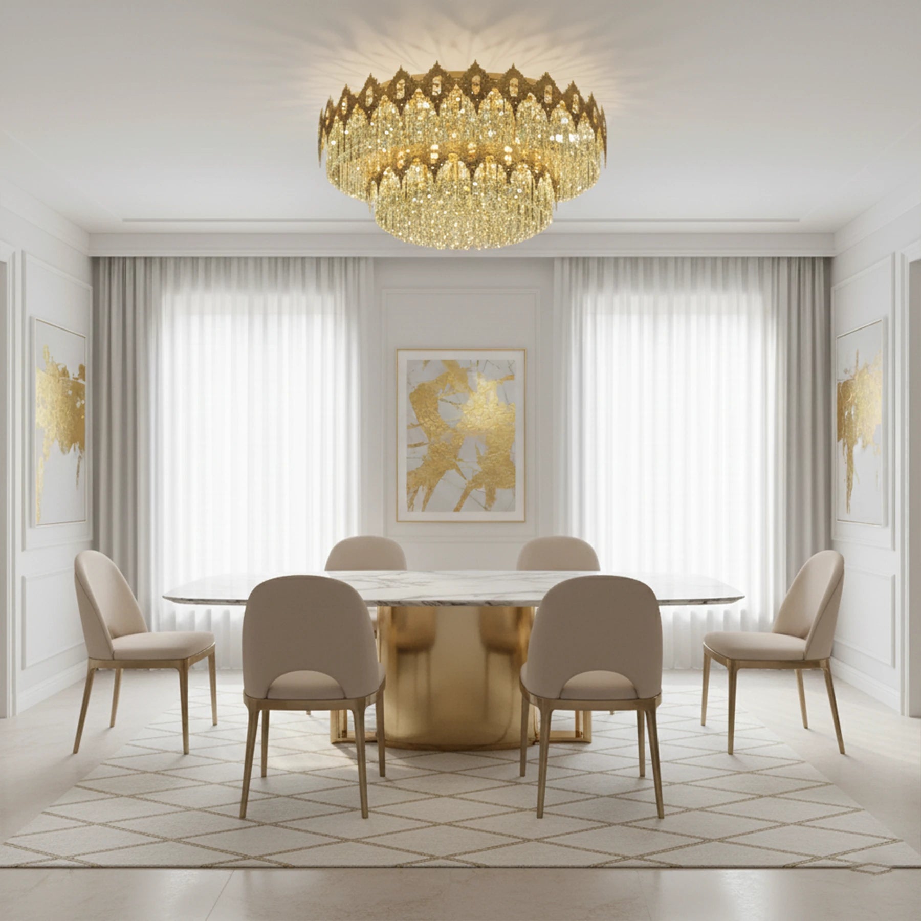 Elysian Grand Crystal Chandelier