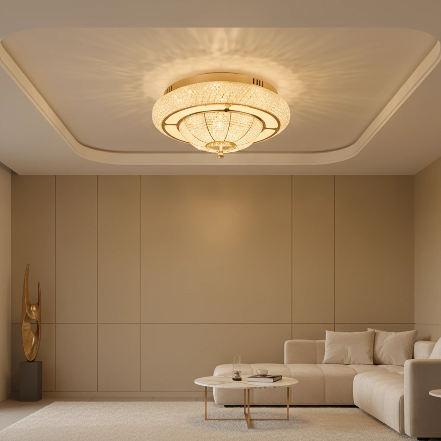 Aura Celestial Tiered Flush Mount