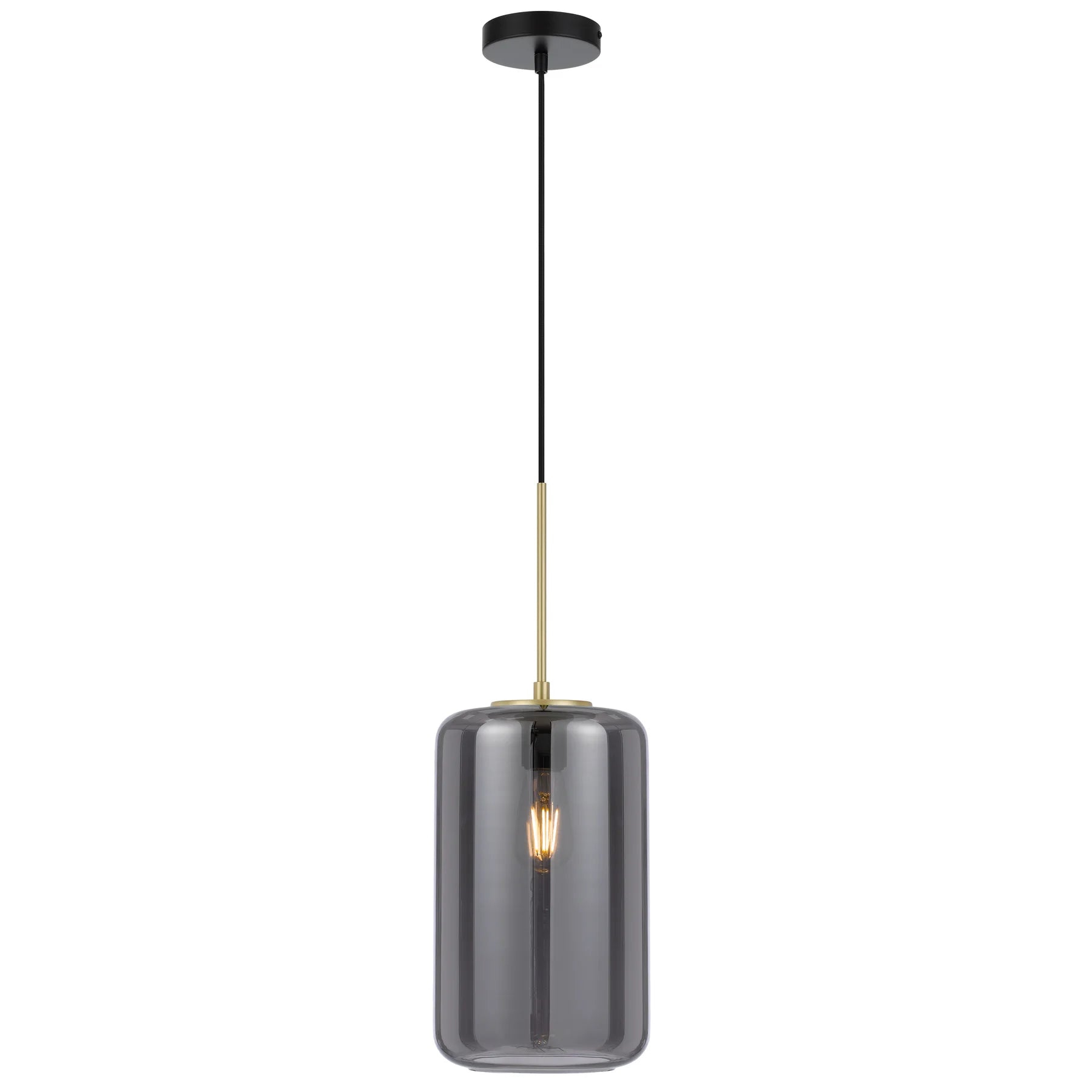 Korova Medium Pendant – Brass/Smoke