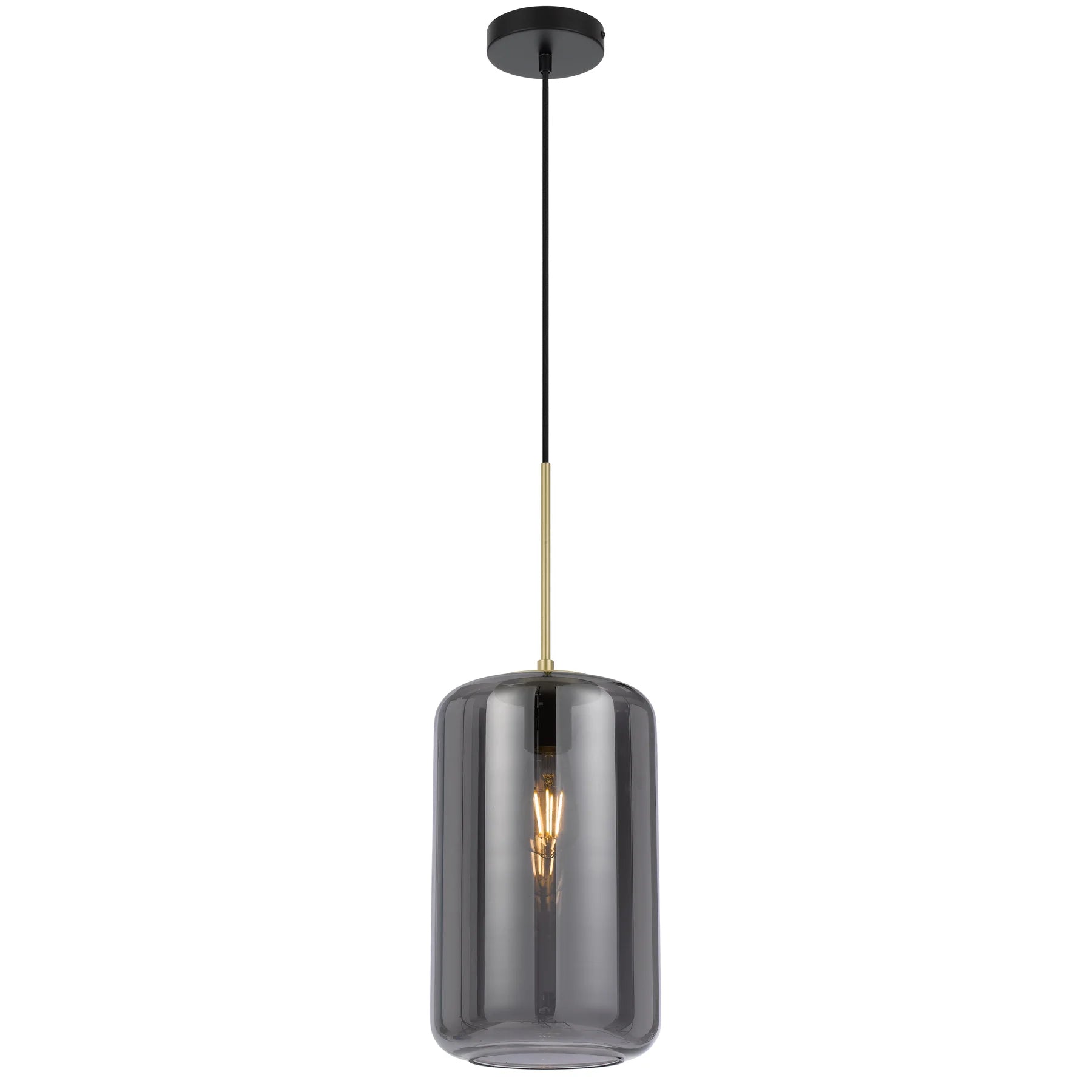 Korova Medium Pendant – Brass/Smoke