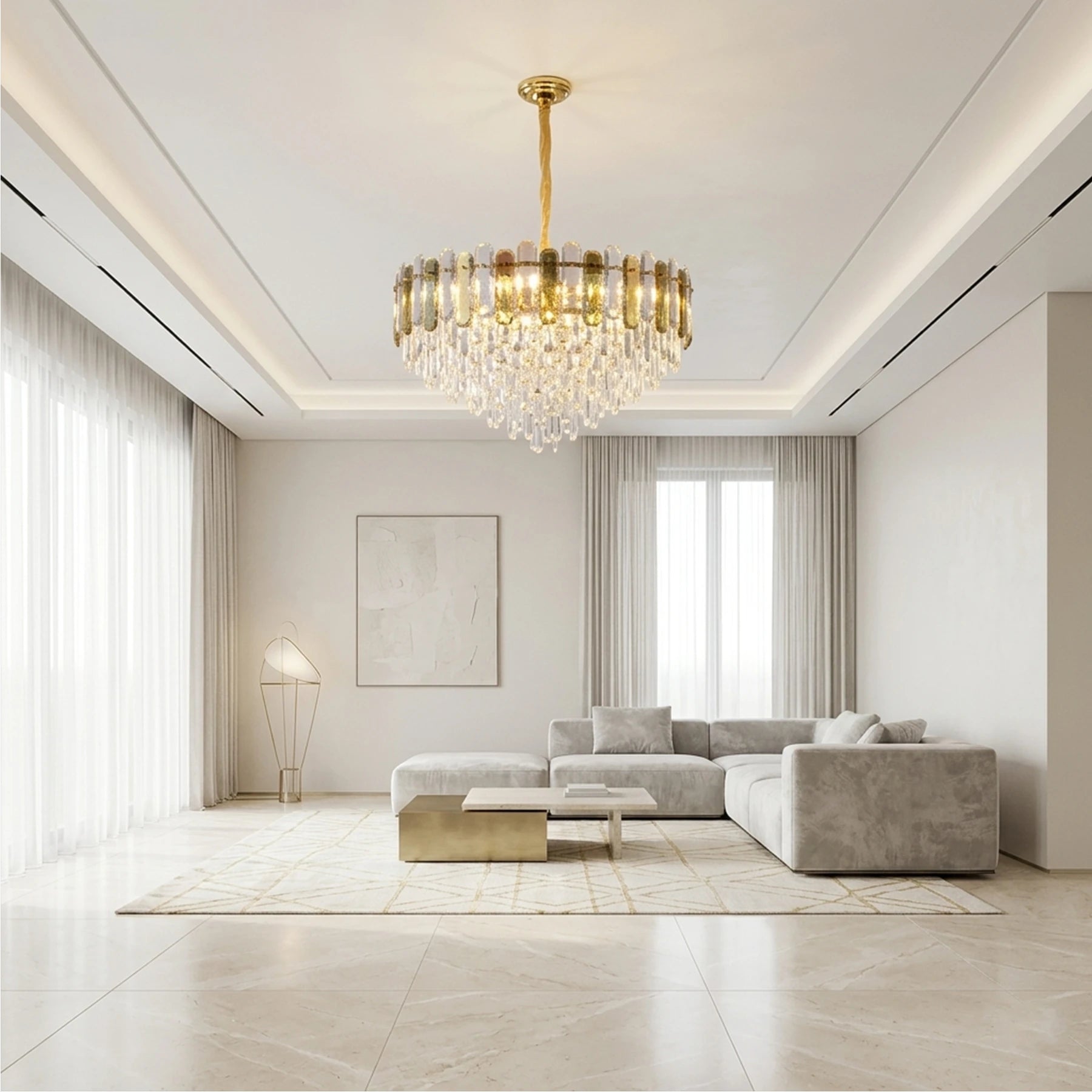 Aurelia Crystal Cascade Chandelier