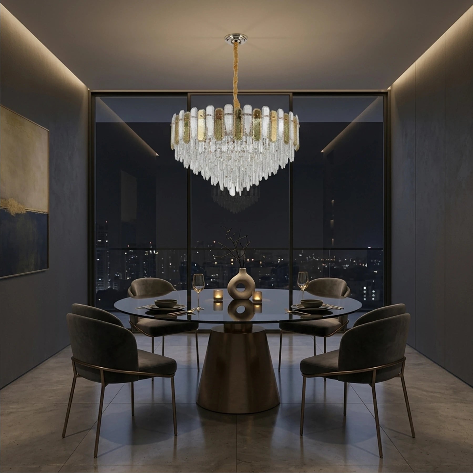 Aurelia Crystal Cascade Chandelier