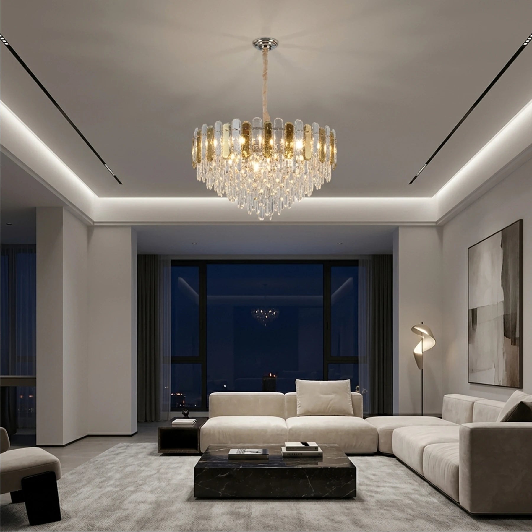 Aurelia Crystal Cascade Chandelier