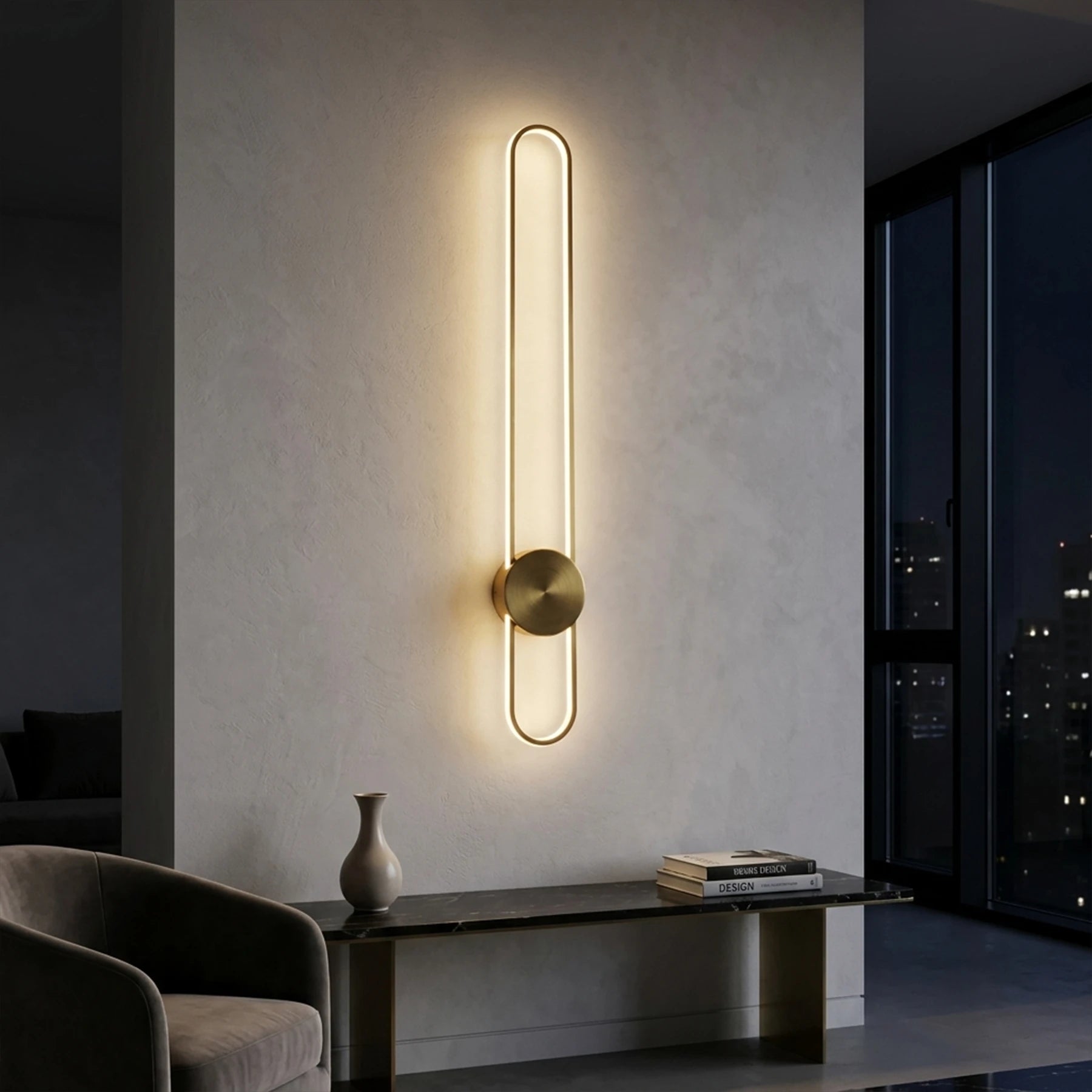 Vertical Halo Wall Light