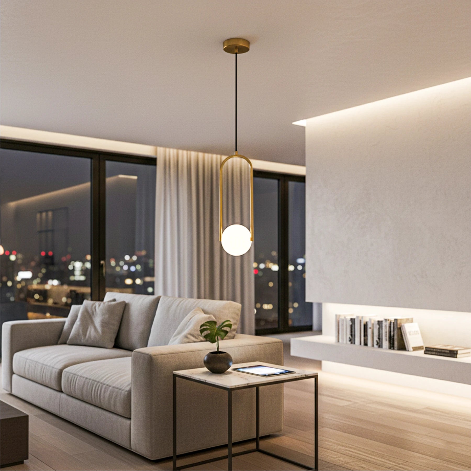 Halo Arch Pendant Light