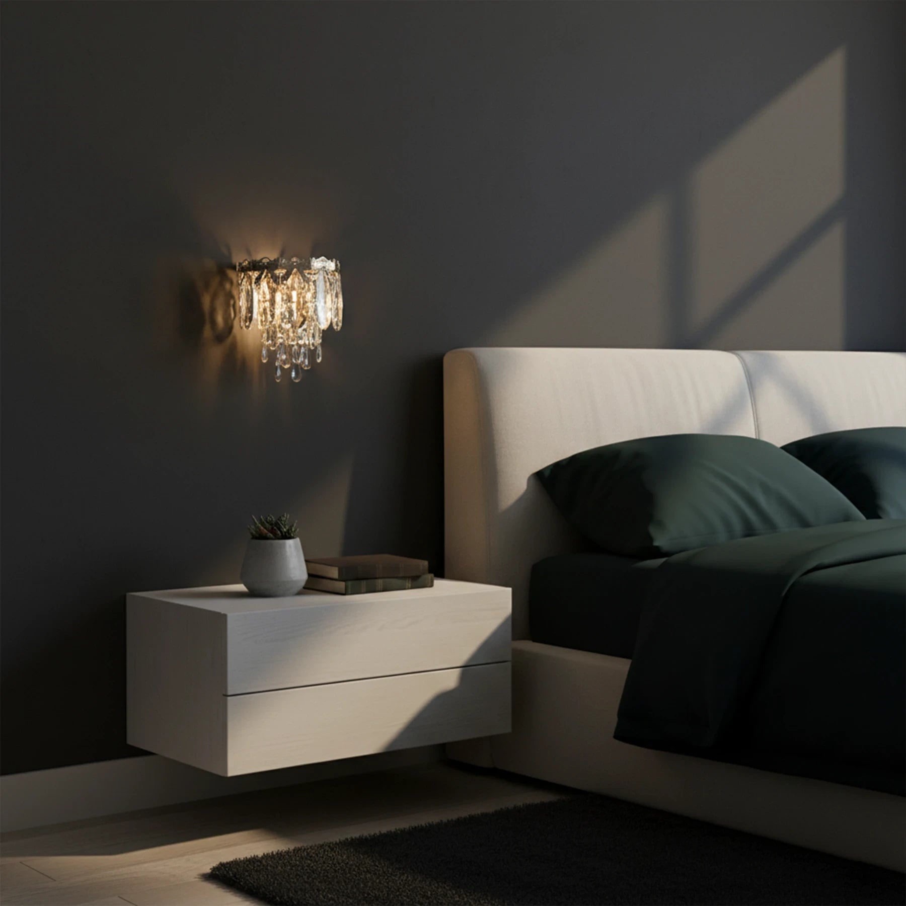 Aura Ethereal Crystal Wall Sconce