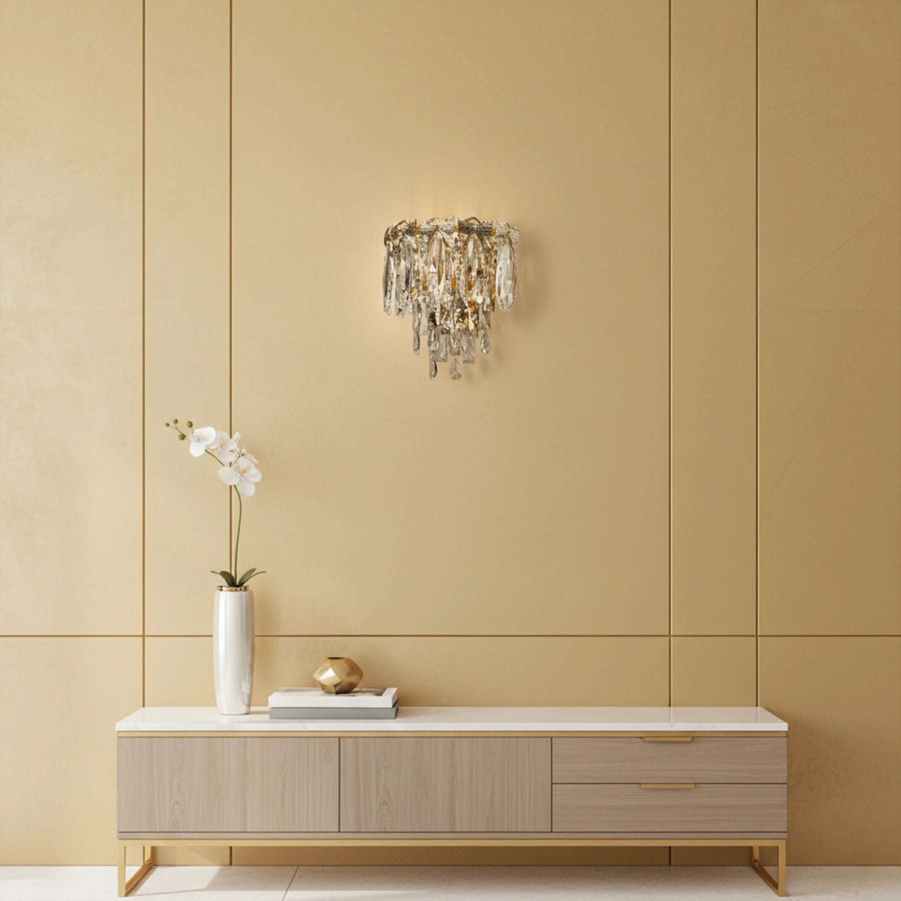 Aura Ethereal Crystal Wall Sconce