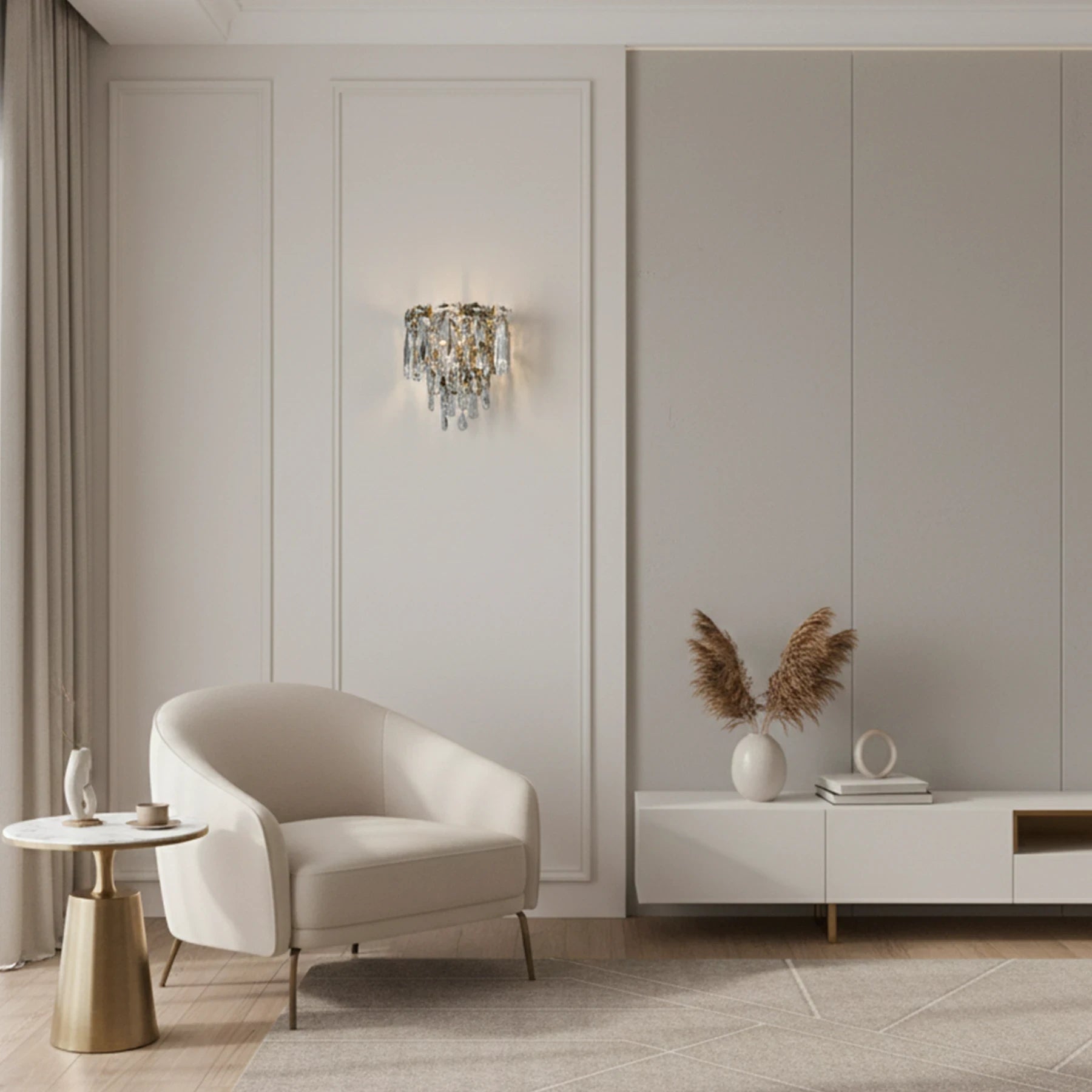 Aura Ethereal Crystal Wall Sconce
