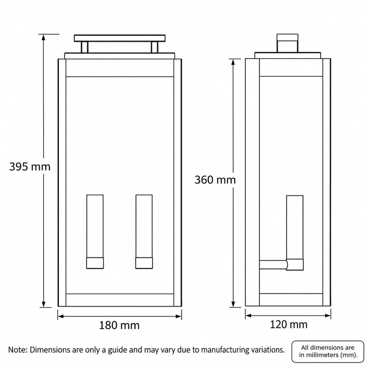 Truman 2 Light Exterior Wall Light