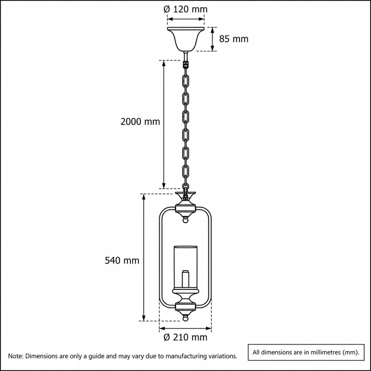 Velden 1 Light Pendant
