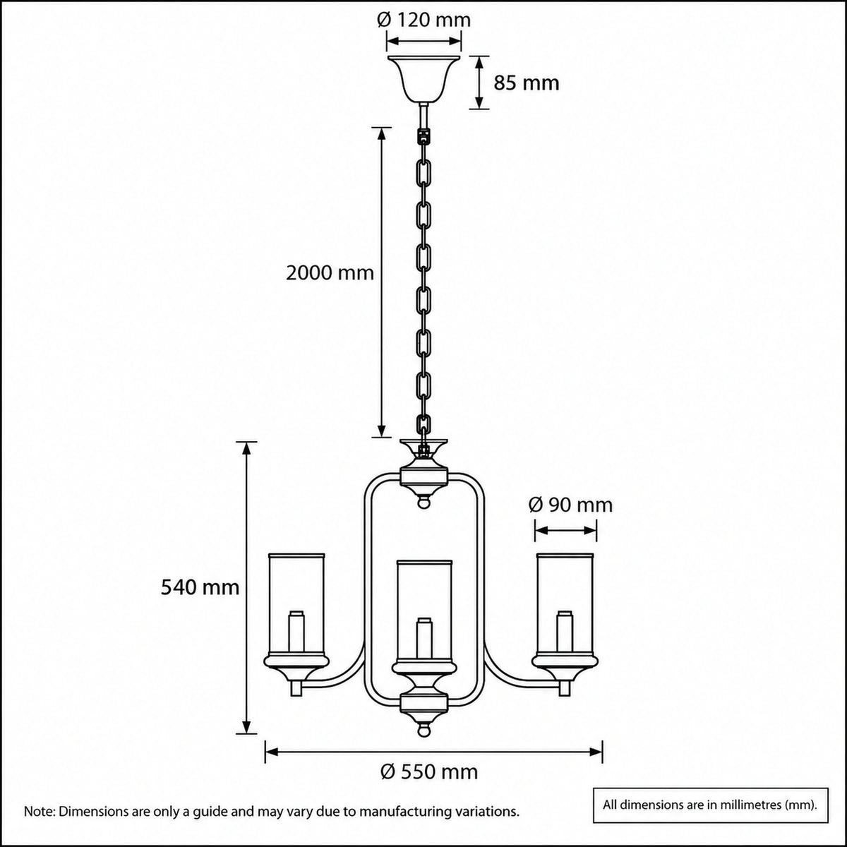 Velden 4 Light Pendant
