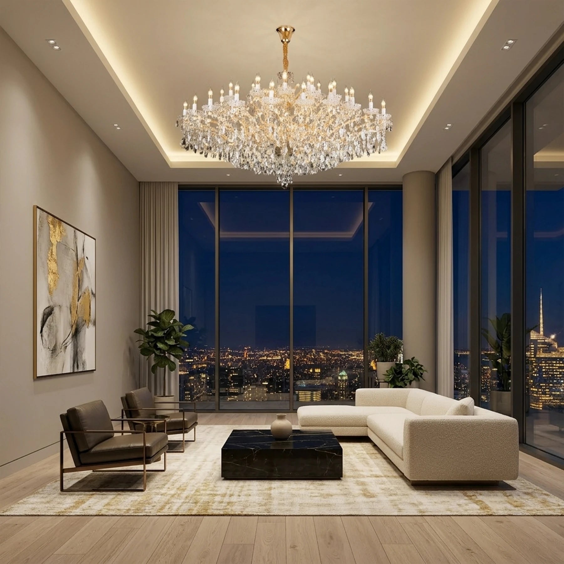 Grand Versailles Crystal Chandelier – Sovereign Gold Series
