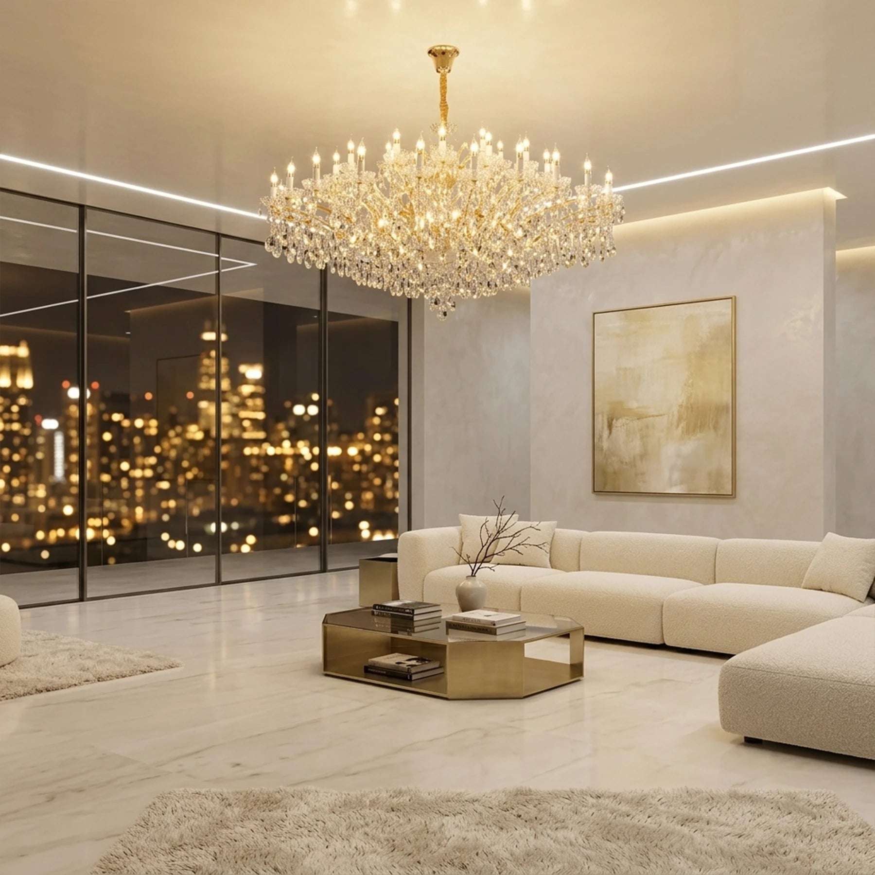 Grand Versailles Crystal Chandelier – Sovereign Gold Series