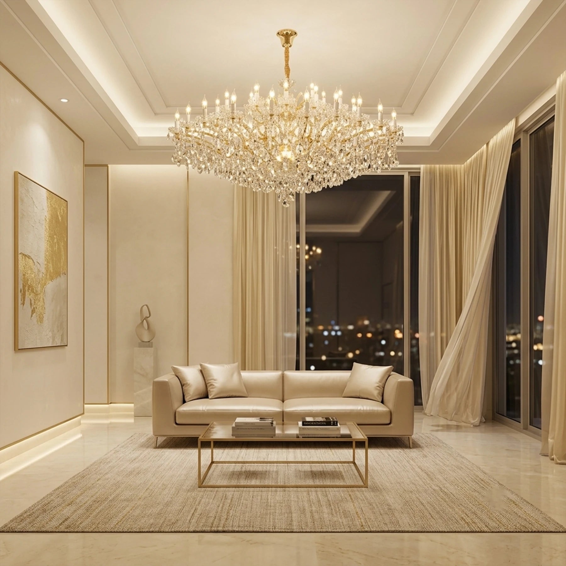 Grand Versailles Crystal Chandelier – Sovereign Gold Series