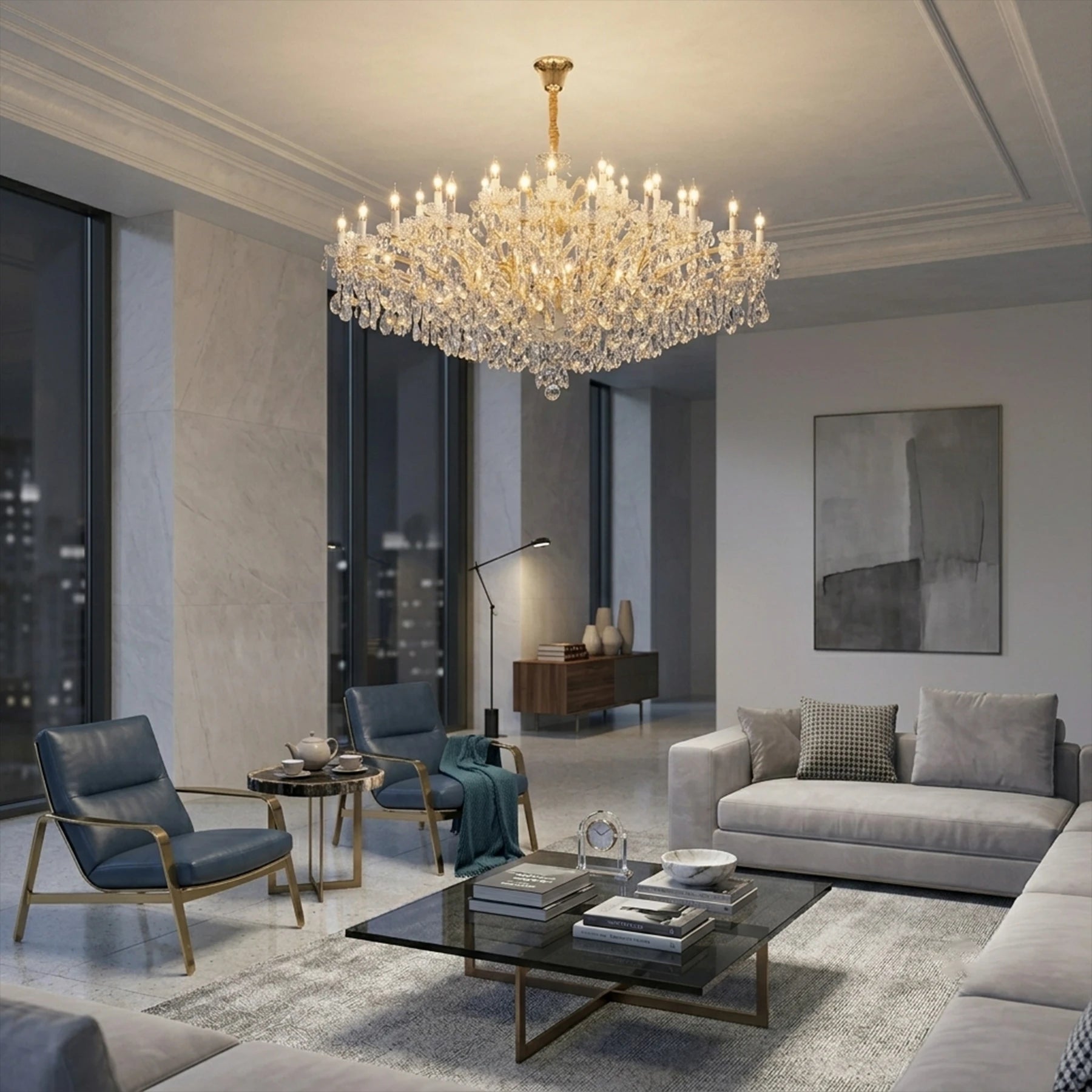 Grand Versailles Crystal Chandelier – Sovereign Gold Series
