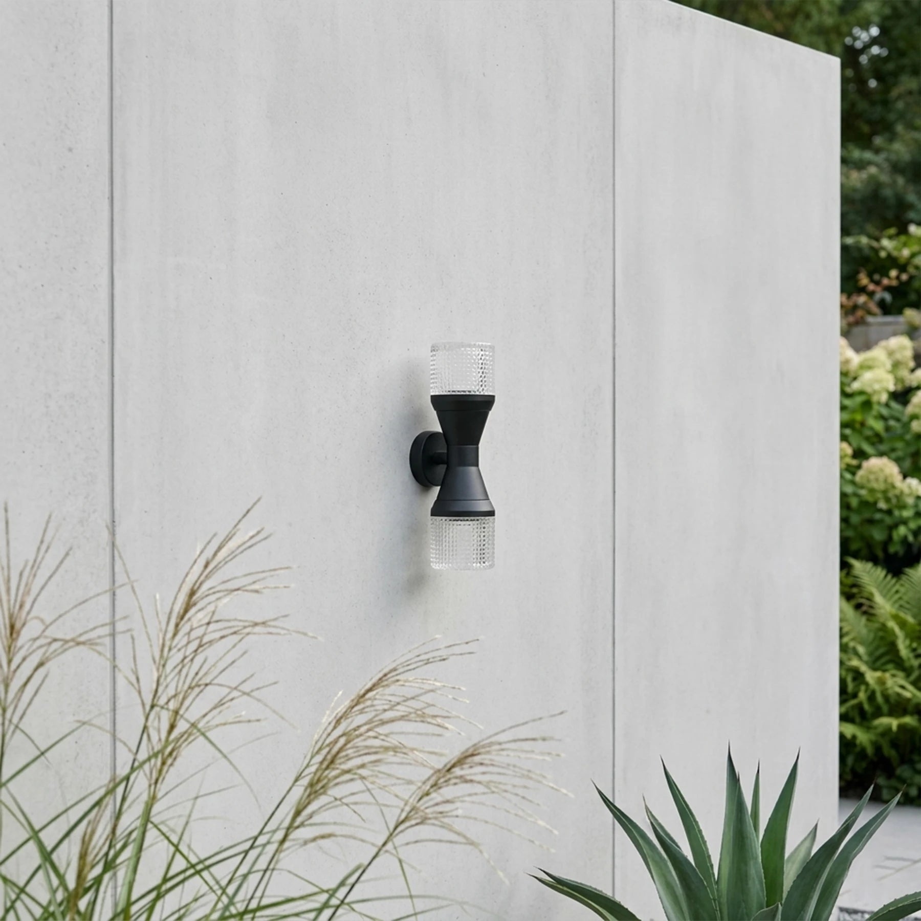 Aurora Crystal Torch Sconce – Dual-Glow Pillar Series