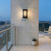 Heritage Lantern Sconce – Matte Black Outdoor Wall Light