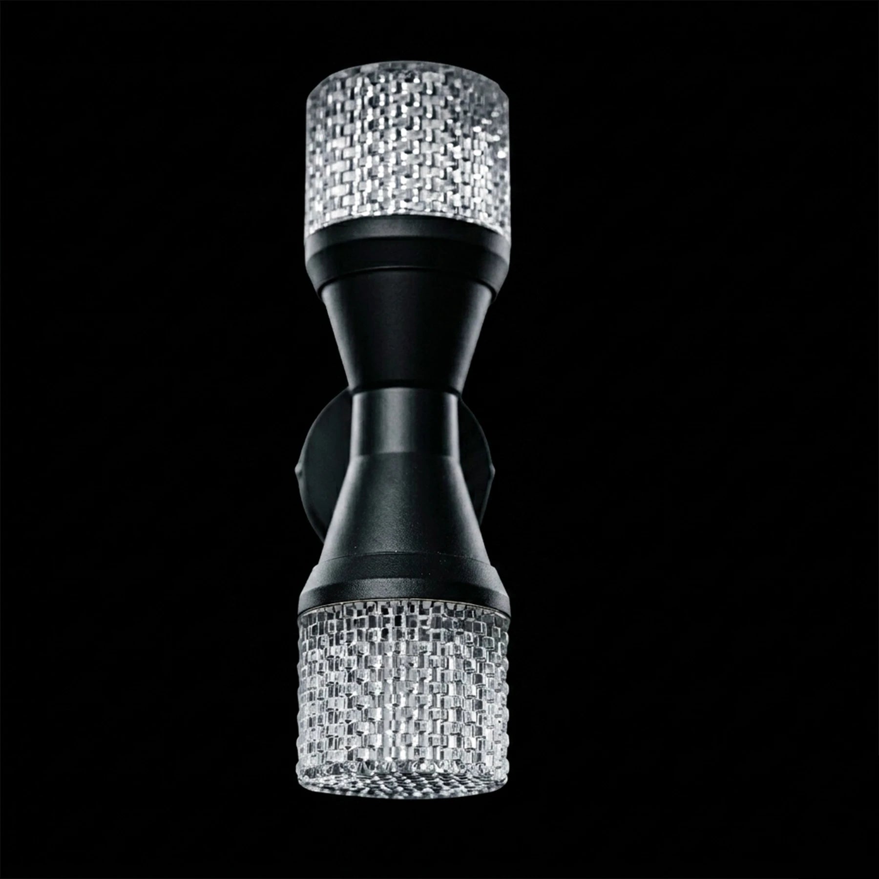 Aurora Crystal Torch Sconce – Dual-Glow Pillar Series