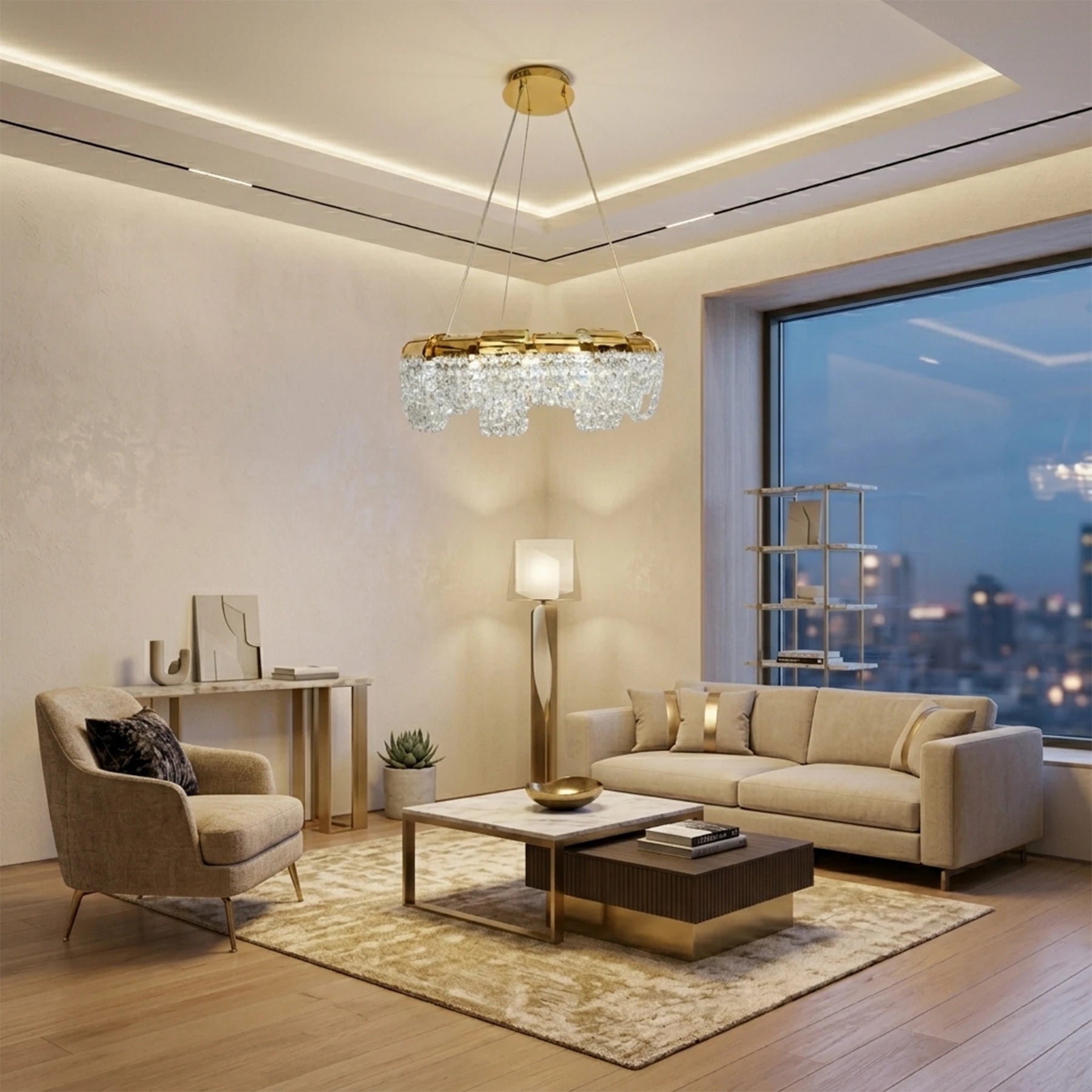 Crystal Aurora Chandelier