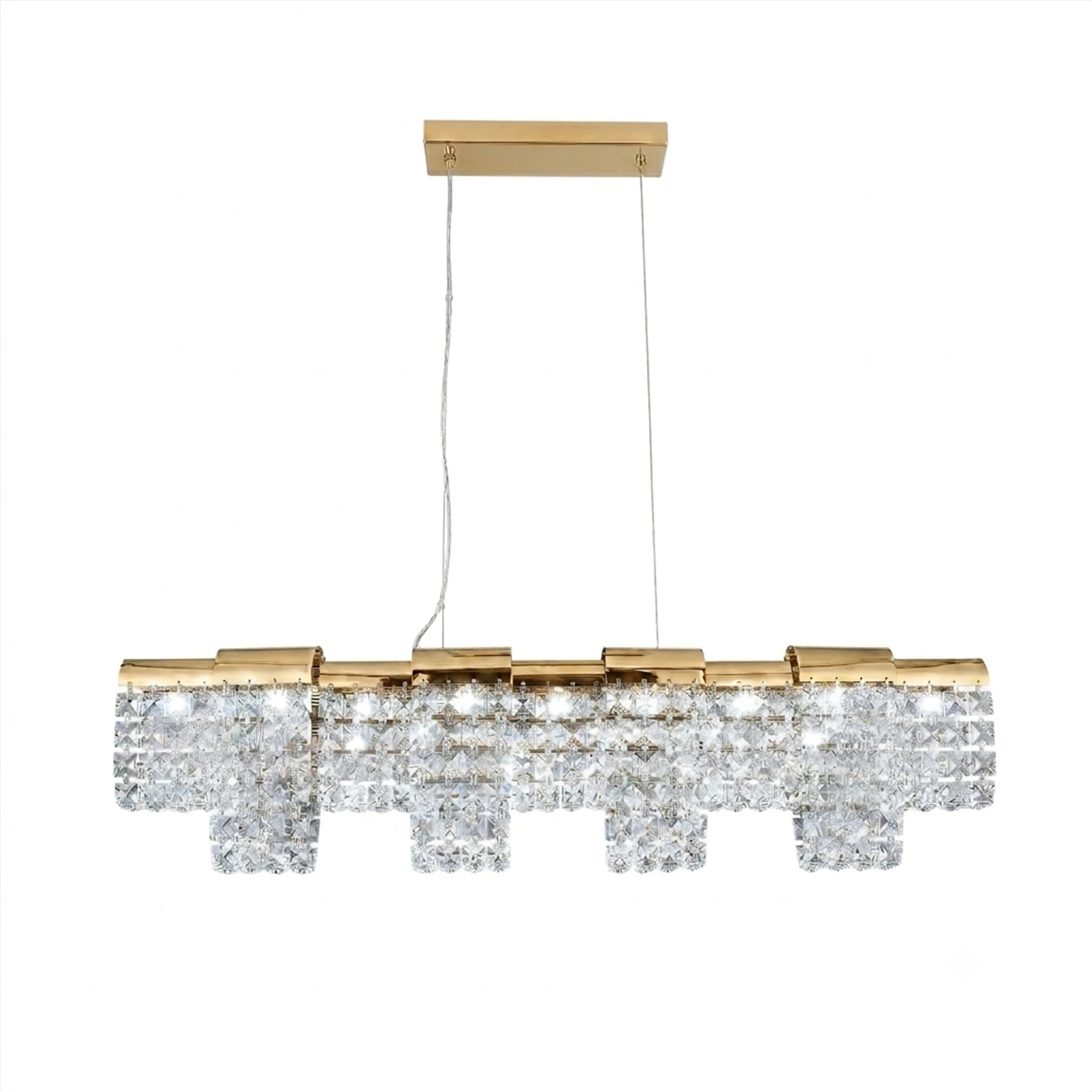 Crystal Cascade Linear Chandelier