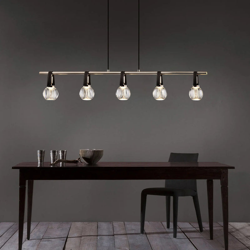 Crystal Line Linear Chandelier 